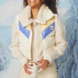 FILA x Urban Outfitters Exclusive Jones color block puffer vest